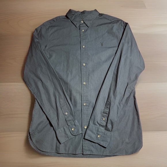 AllSaints Other - "ALLSAINTS" Navy Blue Men's Button Down Long Sleeve Shirt, Small